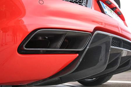 Audi R8 V10 Plus, Auspuff, Endrohre