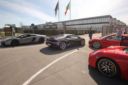 Porsche 911 Turbo S, Lamborghini Huracán LP 610-4, Audi R8 V10 Plus