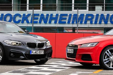 Audi TT 2.0 TFSI Quattro, BMW 228i Coupé, Hockenheim Audi TT 2.0 TFSI Quattro, BMW 228i Coupé, Hockenheim