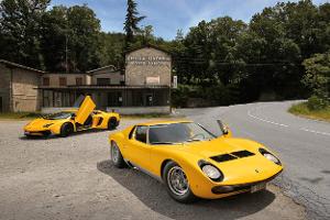 Lamborghini Miura und Aventador, Impressionen, Generationen-Treffen