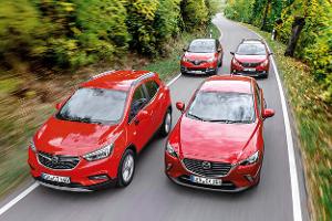 Mokka X, CX-3, 2008 und Captur im Vergleich