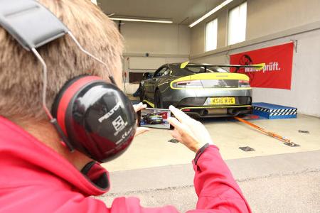 Aston Martin Vantage GT8, Messstand, Test