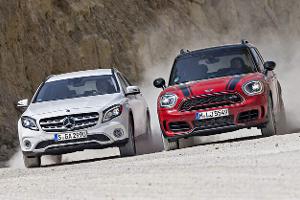 Mercedes GLA 250 4Matic Style, Mini Countryman John Cooper Works All4, Exterieur