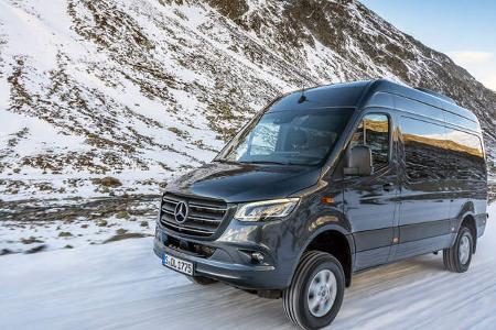 Mercedes Sprinter 319 CDI 4x4 Modelljahr 2019 Wintertest Mercedes Sprinter 319 CDI 4x4 Modelljahr 2019 Wintertest