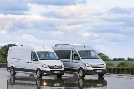 Somerreifentest, VW Crafter, MAN TGE-Kastenwagen