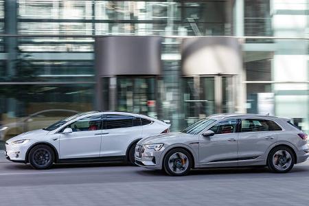 Vergleichstest, Audi e-tron, Tesla Model X, ams0819