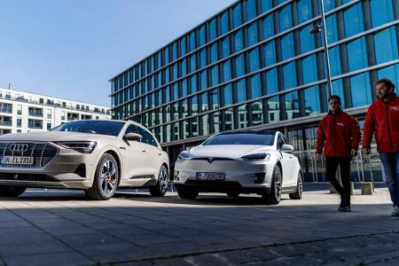 Vergleichstest, Audi e-tron, Tesla Model X, ams0819