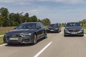 Audi A6 Avant 50 TDI, BMW 530d Touring, Mercedes E 350 d T-Modell, Exterieur