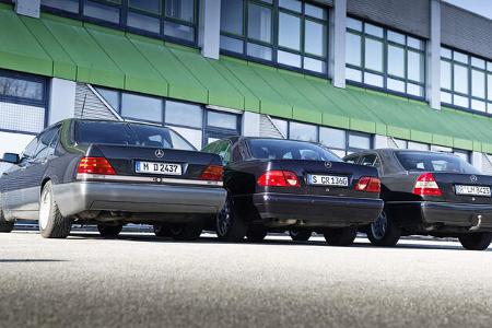 Mercedes-Benz 500 SEL, Mercedes-Benz E 280 Avantgarde, Mercedes-Benz C 220 Elegance, Exterieur