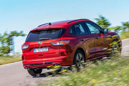 BMW X1 25e, Ford Kuga PHEV, Opel Grandland X Hybrid, Volvo XC40 T5 Recharge, Vergleichstest