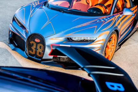 Bugatti Chiron Pur Sport Sur Mesure Nocturne und Bugatti Chiron Super Sport Sur Mesure Vagues de Lumière