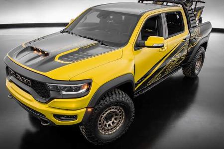 Jeep CJ Surge, Ram Backcountry, Ram TRX Gold Shot Concepts SEMA 2022