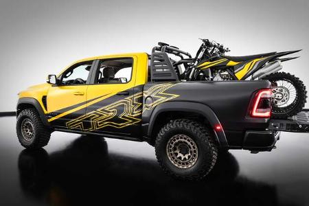 Jeep CJ Surge, Ram Backcountry, Ram TRX Gold Shot Concepts SEMA 2022