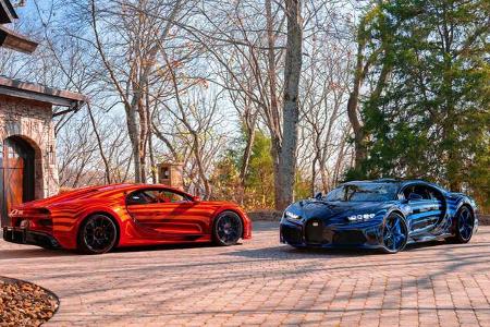 Zwei Bugatti Chiron Super Sport