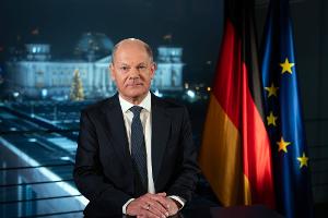 Scholz wirbt trotz Krisen für Zuversicht 2025