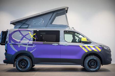 Seitansicht, Aufstelldach, Campingbus, Ford Seitansicht, Aufstelldach, Campingbus, Ford