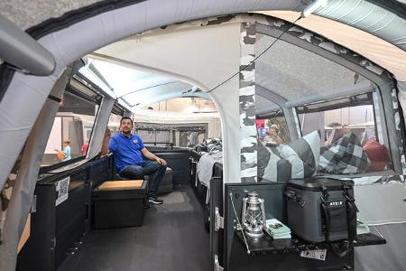 Innenraum, Vorzelt, Luftgestänge, Klappcaravan Innenraum, Vorzelt, Luftgestänge, Klappcaravan