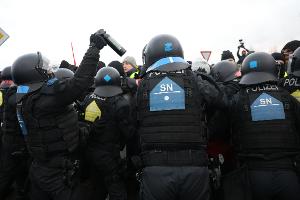 Proteste gegen AfD - Organisatoren: Polizeieinsatz skandalös
