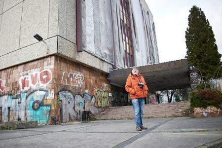Das Haus 18, in das damals Demonstranten eindrangen, ist heute eine Ruine.