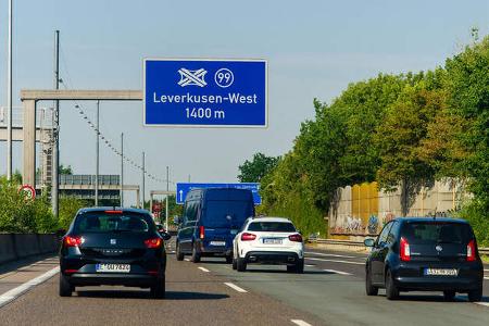 Autobahn A1 Kreuz Leverkusen