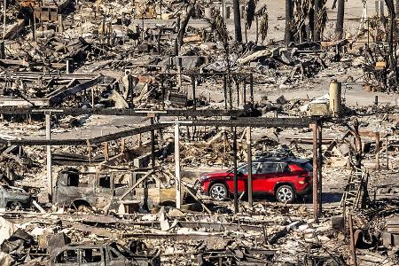 Zerstörung wie im Krieg: Eine ehemalige Wohnsiedlung in Los Angeles