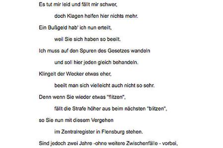 lustige Ausreden Bußgeld