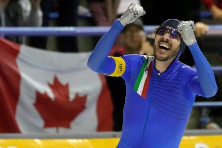 Eisschnelllauf: Italiener Ghiotto mit Weltrekord über 10.000 m Eisschnelllauf: Italiener Ghiotto mit Weltrekord über 10.000 m