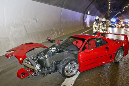 Ferrari F40 Unfall