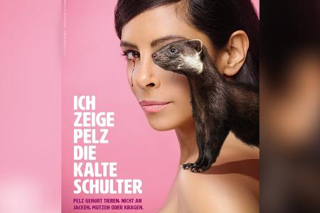 Collien Ulmen-Fernandes: Mit blutigem Auge gegen die Pelzindustrie Collien Ulmen-Fernandes: Mit blutigem Auge gegen die Pelzindustrie