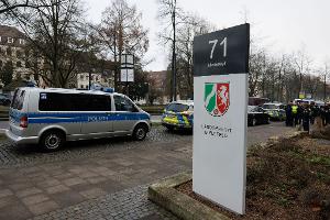 Die Polizei war mit vielen Kräften vor Ort.
