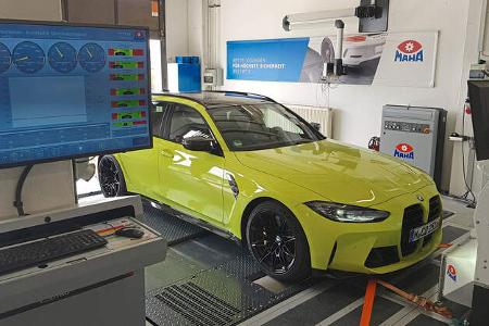 BMW M3 Competition Touring, Prüfstand
