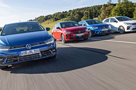 Vergleichstest VW Polo, Seat Ibiza, Opel Corsa, Kia Rio