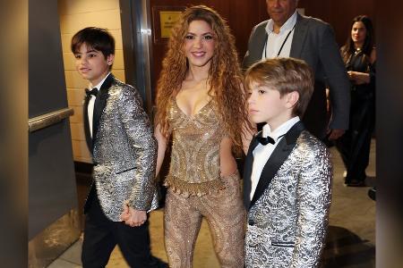 Bei Grammy-Verleihung: Shakiras Söhne stehlen ihr die Show Bei Grammy-Verleihung: Shakiras Söhne stehlen ihr die Show