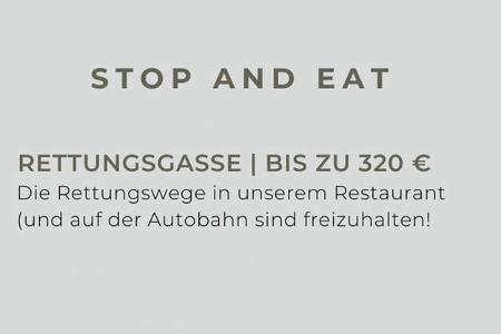 Bußgeldkatalog Speisekarte