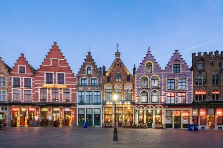Bunte Häuser in Brugge, Belgien