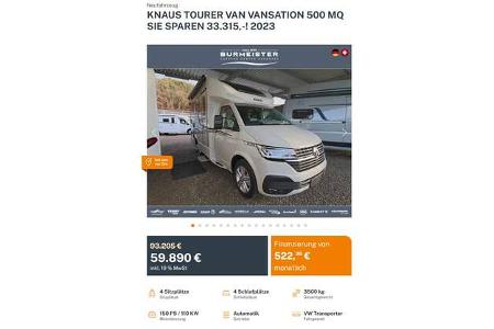 Angebot, Liste, Knaus Angebot, Liste, Knaus