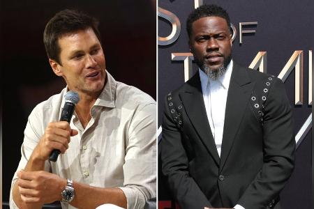 Tom Brady nimmt Kevin Hart beim Super Bowl auf den Arm
