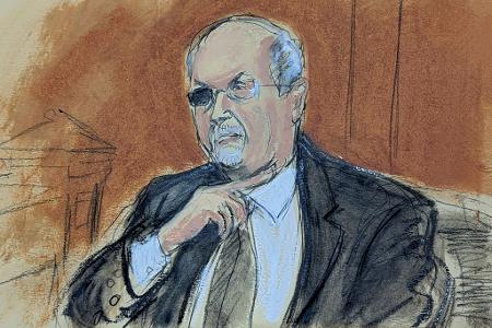 Vor Gericht traf Rushdie erneut auf jenen Mann, der ihm damals fast das Leben nahm.