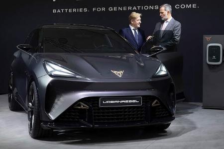 Cupra Urban Rebel mit Wayne Griffiths und König Felipe VI. von Spanien