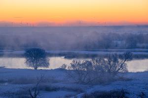 An diesem Morgen zeigte das Thermometer in einigen Teilen des Landes tiefe Minusgrade an.