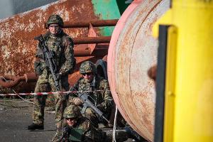 Heimatschützer bei der Bundeswehr-Übung "Fishtown Guard 2024"