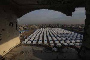 Zelte im Gazastreifen. (Archivbild)