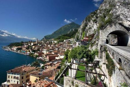 Foreshortening from Gardesana Occidentale road. Garda lake. Limone sul Garda. Lombardia. Italy Foreshortening from Gardesana Occidentale road. Garda lake. Limone sul Garda. Lombardia. Italy