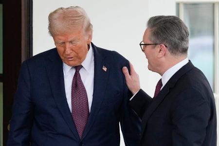 Bei der Zusammenkunft in Washington sprachen Trump und Starmer auch über den Krieg in der Ukraine. Bei der Zusammenkunft in Washington sprachen Trump und Starmer auch über den Krieg in der Ukraine.