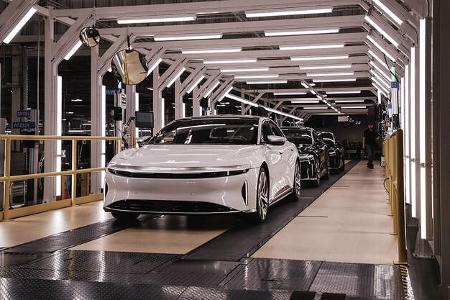 09/2021, Lucid Air Alektro-Limousine Produktionsstart