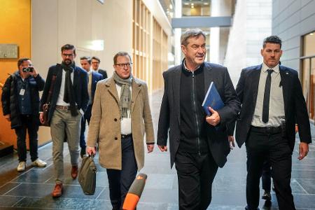 Für die Union traf unter anderem der CSU-Vorsitzende Markus Söder ein. 