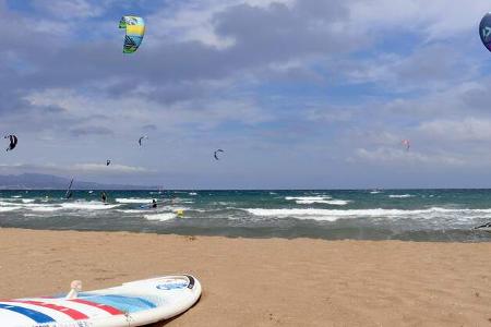 Strand, Surfbrett, Spanien, Küste, Kitesurfing
