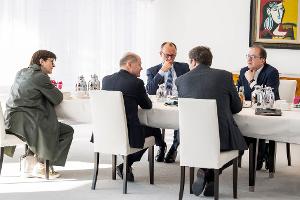 Treffen der Parteichefs im Kanzleramt.