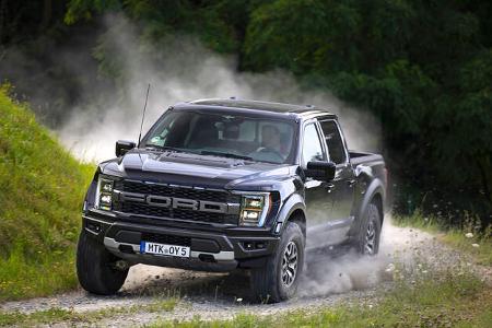 F-150 Raptor, Hügel, Gras, Staub