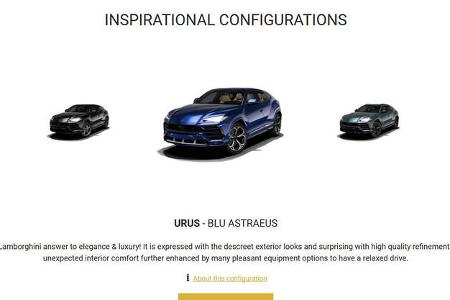 Lamborghini Urus Konfiguration